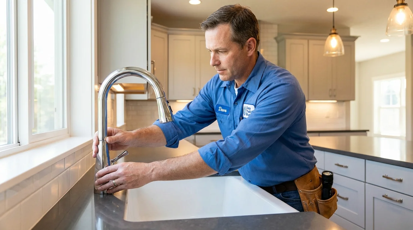 Kitchen faucet installation by Johns Plumbing LLC in Camillus